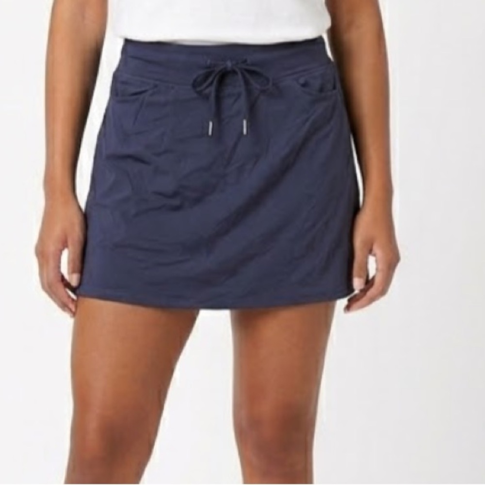 Everyday Drawstring Navy Mini Skirt